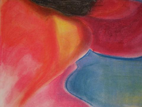 Blurry Flower, 2004, Soft Pastels,“8x11”, Art by Caroline Z. Marcos