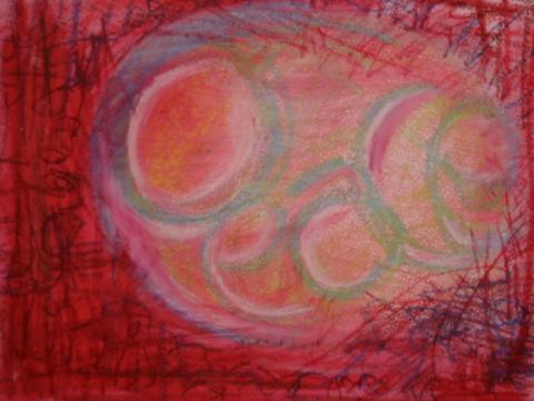 Peace, 2005, Water-soluble Pastels, 12"x24", Art By Caroline Z. Marcos