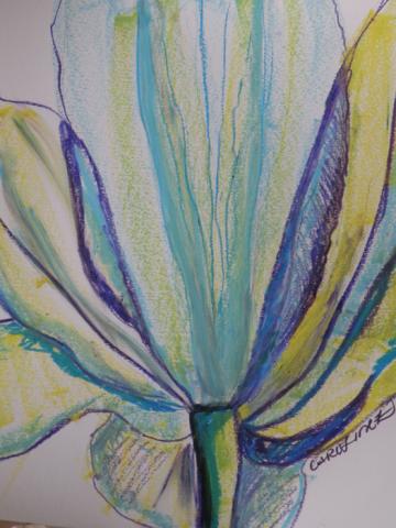 Untitled, 2009, Oil Pastels on paper, 11"x14", Art by Caroline Z. Marcos