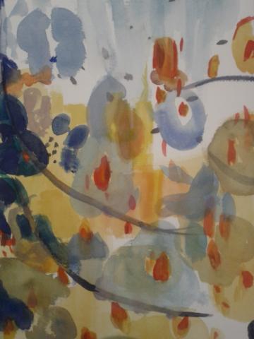 Untitled 2011; 11"x14" watercolor, Art by Caroline Z. Marcos