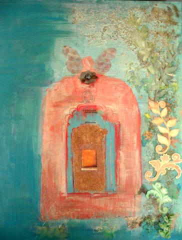 Graciousness, 2011, 16"x20", Mixed Media Collage, Art by Caroline Z. Marcos