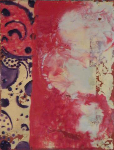 Untitled, 2009, 6"x9" Encaustic SOLD, Art by Caroline Z. Marcos