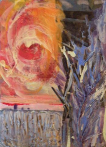 Untitled, 2009," Encaustic, 6"x9, SOLD, Art by Caroline Z. Marcos