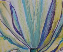 Untitled, 2009, Oil Pastels on paper, 11"x14", Art by Caroline Z. Marcos