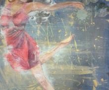 Freedom, 18"x24", Mixed Media; Acrylic, Paper, Derwent Inktense Pencils on Canvas. Art by Caroline Z. Marcos