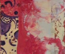 Untitled, 2009, 6"x9" Encaustic SOLD, Art by Caroline Z. Marcos