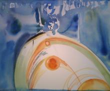 Untitled, 2006, Watercolor on paper, 18”x24”, Art by Caroline Z. Marcos